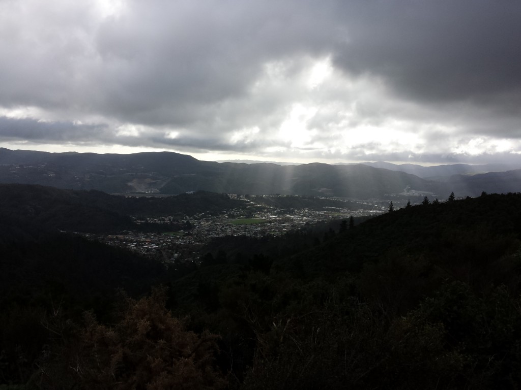 Looking down from the Upper Hutt Hills